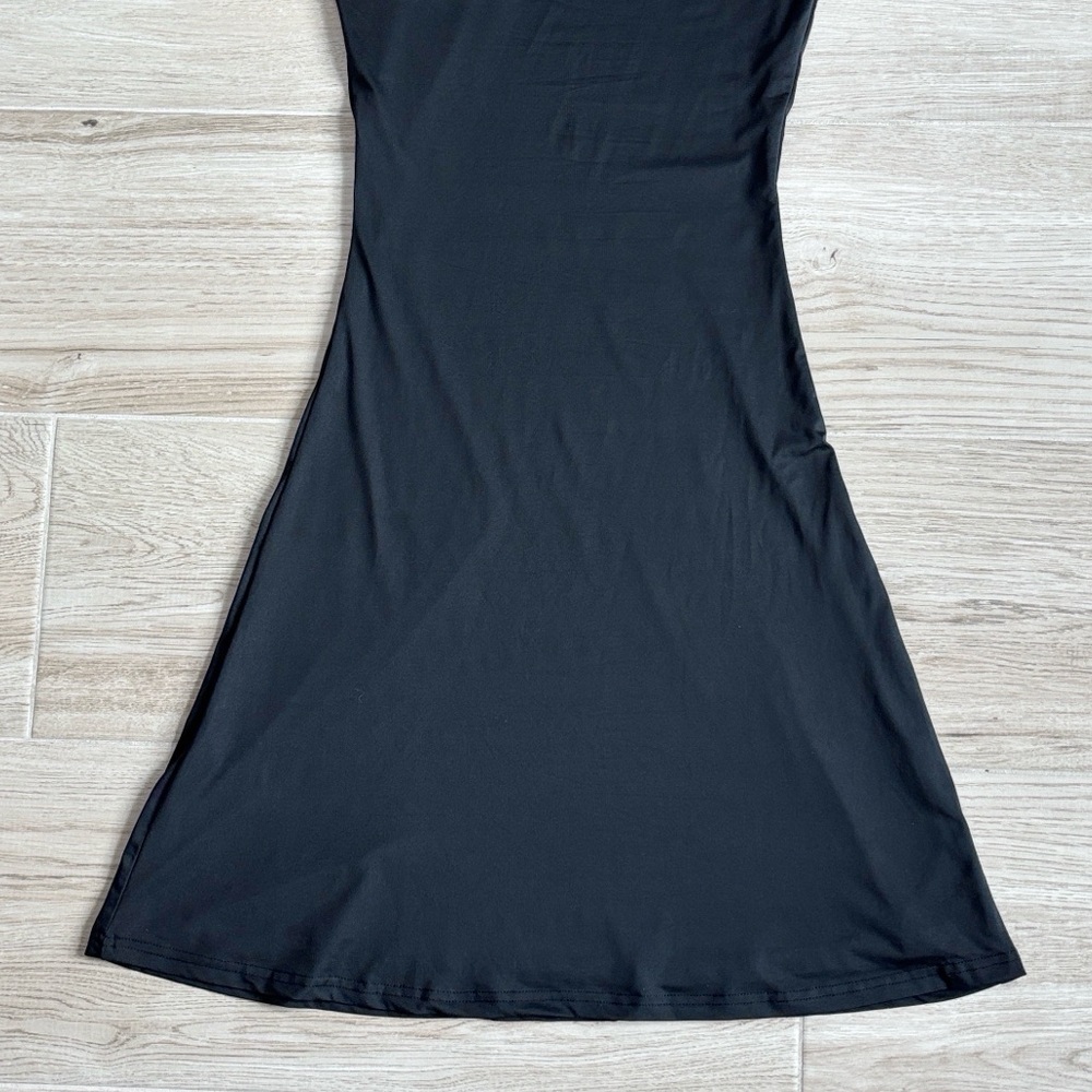 Thatssofetch Miami Maxi Mermaid Fitted Black Dress - image 4